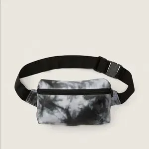 Vs pink backpack packable backpack Fanny pack drawstring grey tie dye pi… Victoria Secret Pink Packable Backpack/Fanny Pack Gray Tie  main image 3